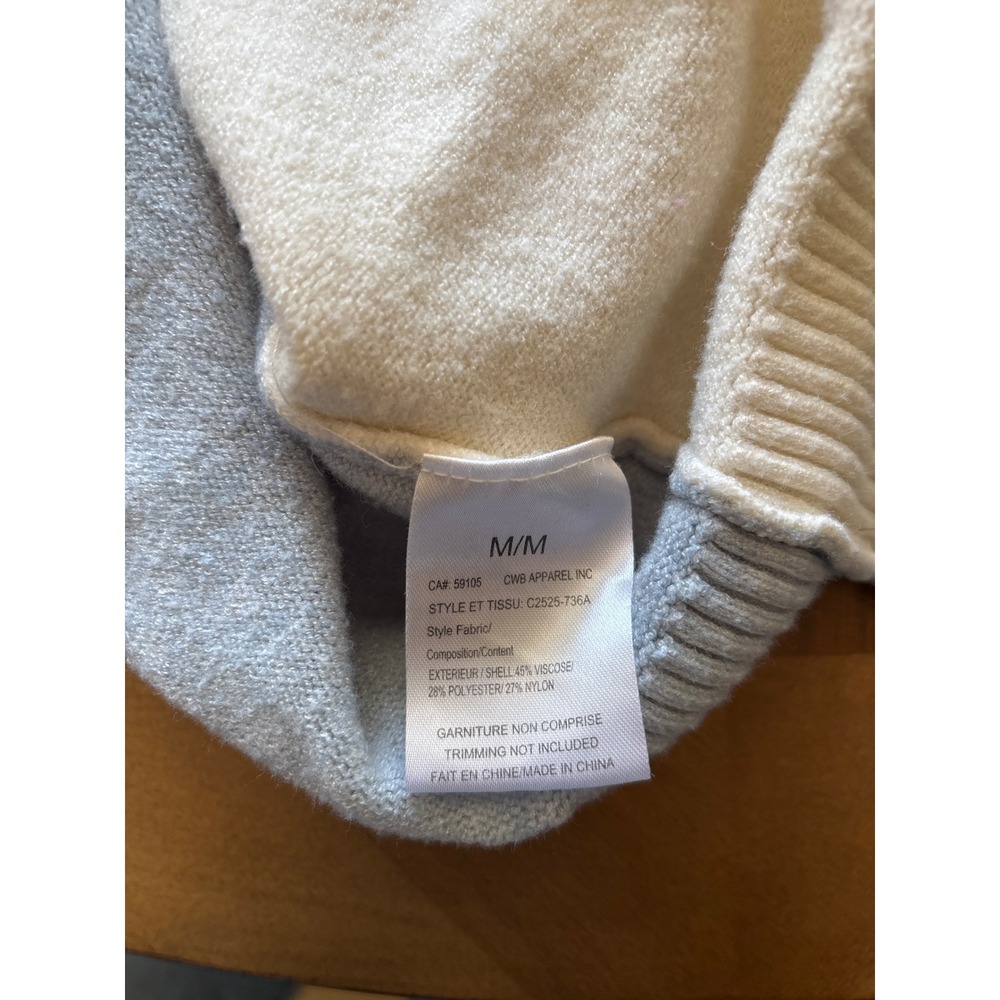 Charlie B women's medium sweater blue white‎ hooded - Picture 4 of 4